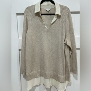J. Jill Layered V-Neck lightweight sweater 2X